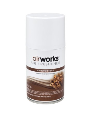 HOSPECO 07906 AirWorks® Metered Aerosol Air Fresheners, Cinnamon Spice, Aerosol Can, Case of 12 - [DefendUse.com] - 07906 - Air 