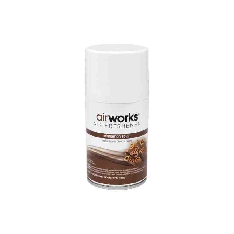 HOSPECO 07906 AirWorks® Metered Aerosol Air Fresheners, Cinnamon Spice, Aerosol Can, Case of 12 - [DefendUse.com] - 07906 - Air 