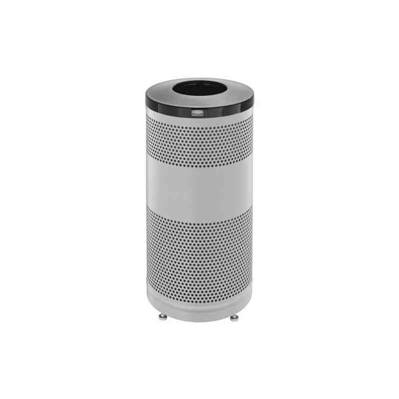 RUBBERMAID, Classics Open Top Decorative Waste Bin, Capacity: 25 US gal., Lid Colour: Stainless Steel - [DefendUse.com] - FGS3SS