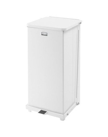 RUBBERMAID FGST24EPLWH  Defenders Step Can with Rigid Liner, Capacity: 13 US gal., Colour: White - [DefendUse.com] - FGST24EPLWH