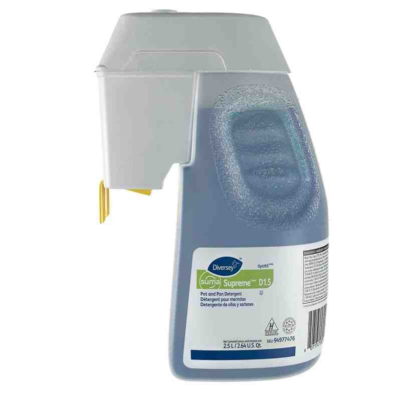 Diversey™ 94977476 Suma Supreme Liquid Pot and Pan Detergent, 2.5L, Floral, Clear Dark-Blue, 1/Case - [DefendUse.com] - 94977476