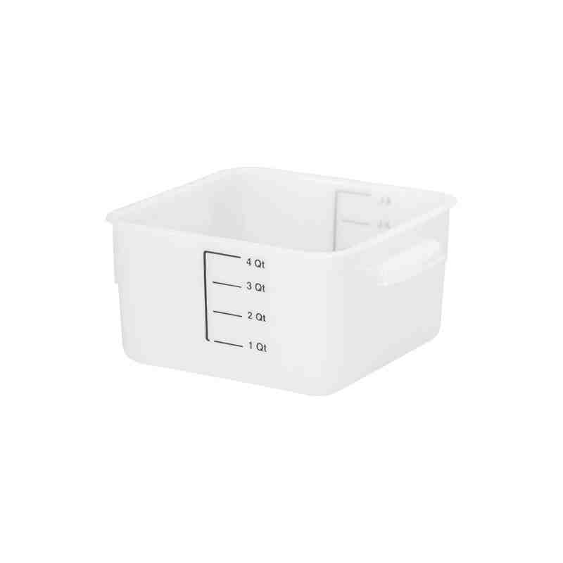 RUBBERMAID, Space-Saving Square Storage Container, Colour: White, Capacity: 4 qt. - [Cleaning Supplies Canada Discounts] - FG9F0