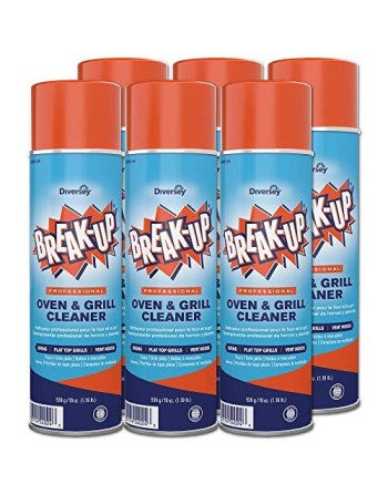 Diversey CBD991206 Break-Up Professional Oven & Grill Cleaner, Heavy Duty Spray, Aerosol, 19-Ounce (Pack of 6) - [DefendUse.com]