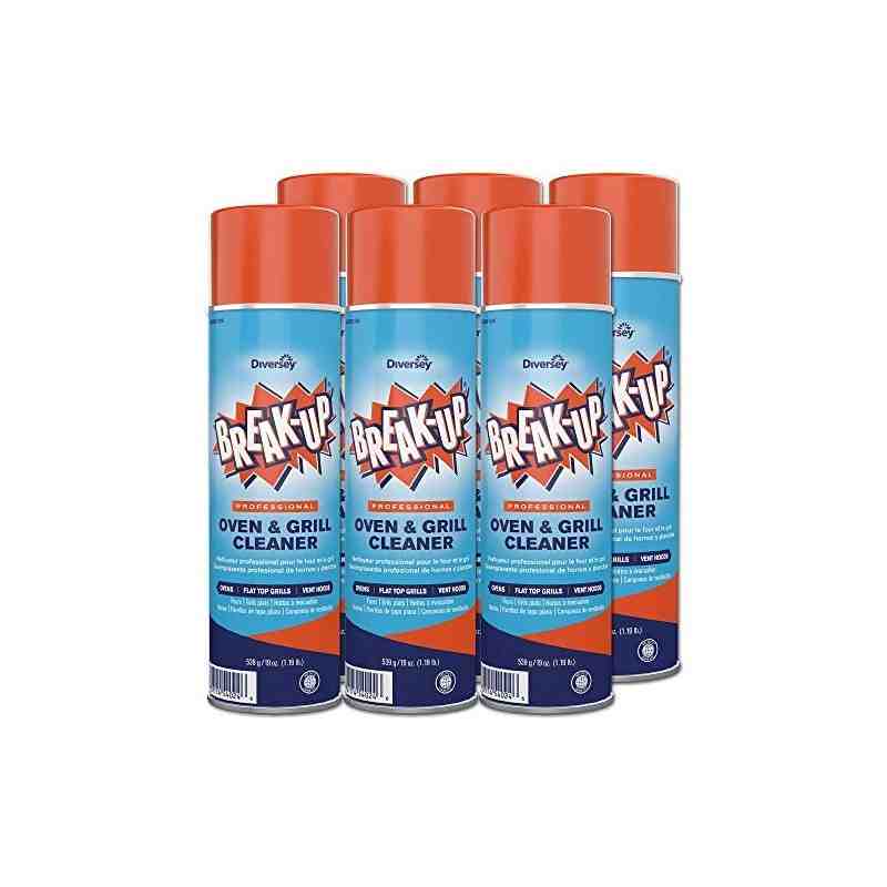 Diversey CBD991206 Break-Up Professional Oven & Grill Cleaner, Heavy Duty Spray, Aerosol, 19-Ounce (Pack of 6) - [DefendUse.com]