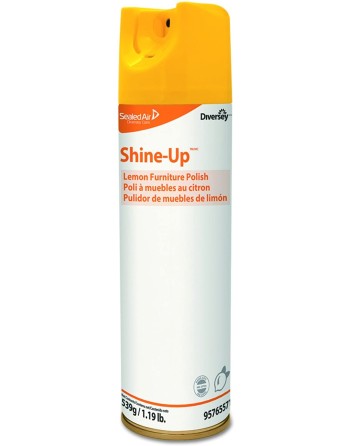 DIVERSEY 95765571 Shine-Up Furniture Cleaner, Lemon Scent, 13.8 oz, Aerosol Can (Case of 12) - [DefendUse.com] - 95765571 - Dive