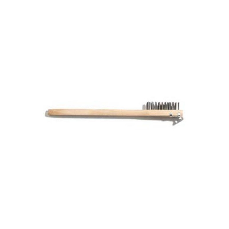 20" HD Long-Hdl BBQ Brush w/Scraper - Steel Wire - [Cleaning Supplies Canada Discounts] - CHEF702 - [DefendUse.com]