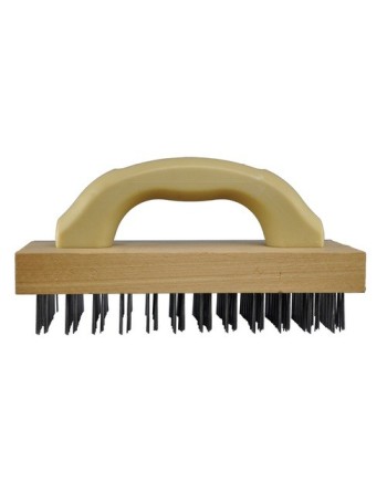 9" Butcher Brush w/Plastic Hdl/Flat Carbon Wire - [Cleaning Supplies Canada Discounts] - CHEF600P - [DefendUse.com]