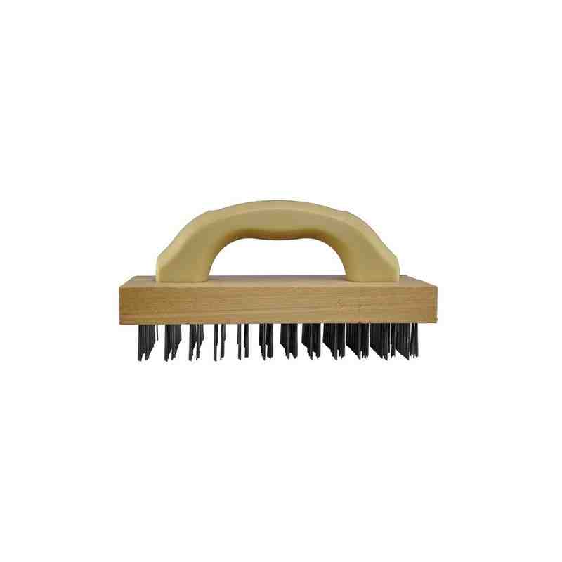 9" Butcher Brush w/Plastic Hdl/Flat Carbon Wire - [Cleaning Supplies Canada Discounts] - CHEF600P - [DefendUse.com]