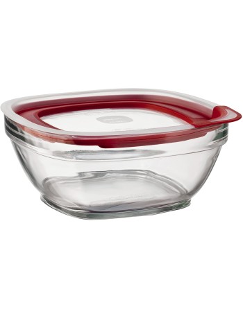 Rubbermaid Housewares, Glass SQR 8.0 C/1.8L - Clear/Red, Case of 2 - [Cleaning Supplies Canada Discounts] - 1782753 - [DefendUse