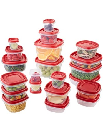 Rubbermaid Housewares, Easy Find Lids Set 24pc- Clear/Red, Case of 2 - [Cleaning Supplies Canada Discounts] - 1782785 - [DefendU