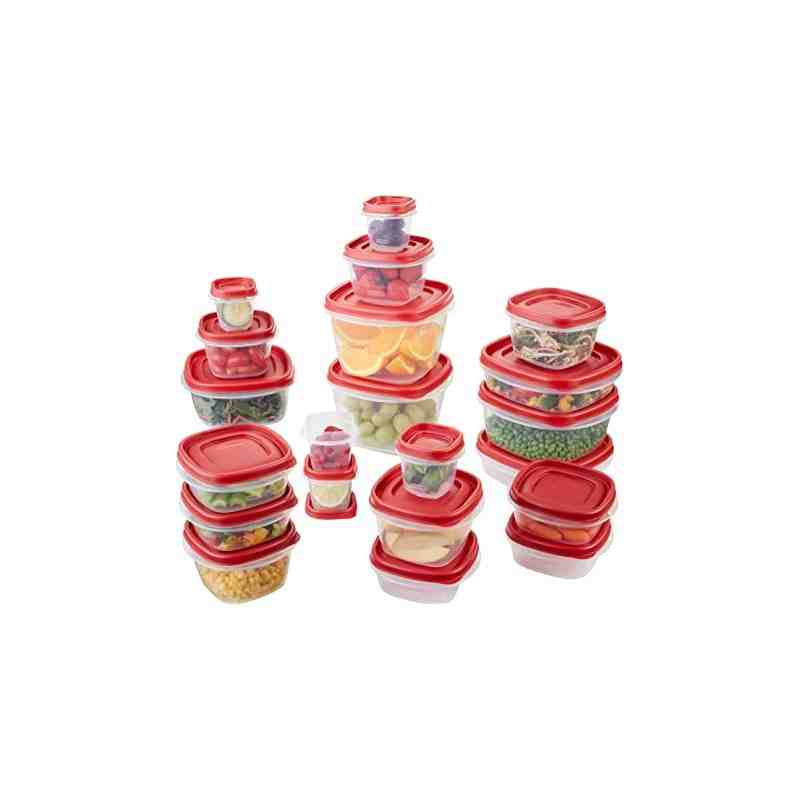 Rubbermaid Housewares, Easy Find Lids Set 24pc- Clear/Red, Case of 2 - [Cleaning Supplies Canada Discounts] - 1782785 - [DefendU