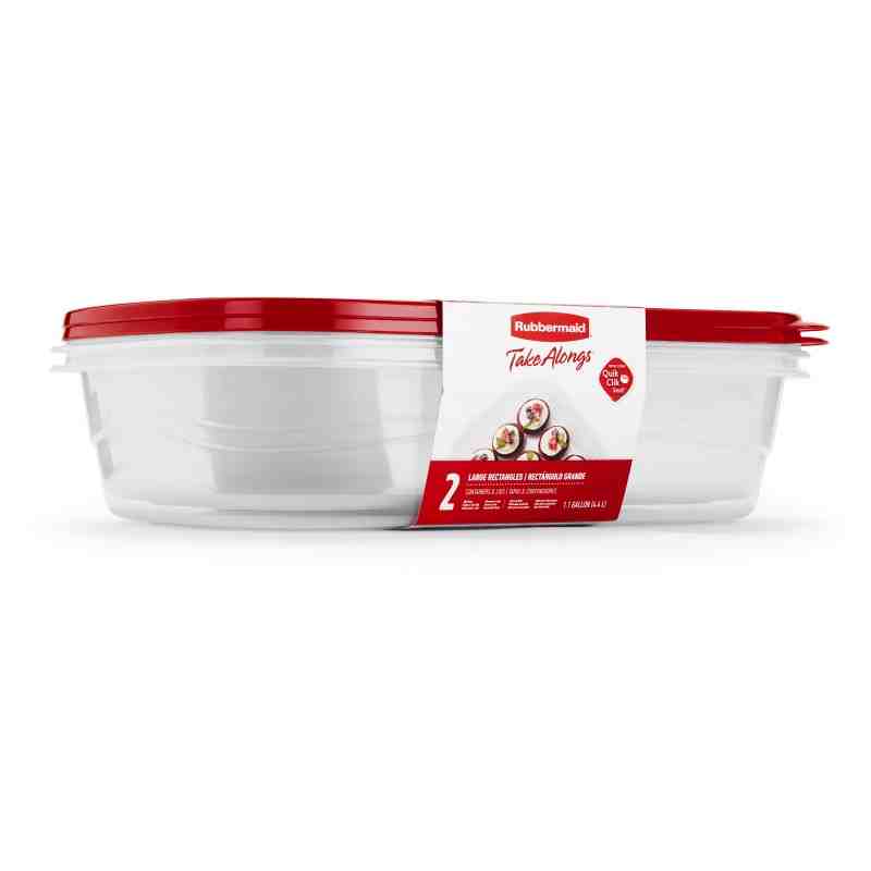 Rubbermaid Housewares, TakeAlongs Large Rectangle 2pk, Case of 3 - [Cleaning Supplies Canada Discounts] - 1787832 - [DefendUse.c