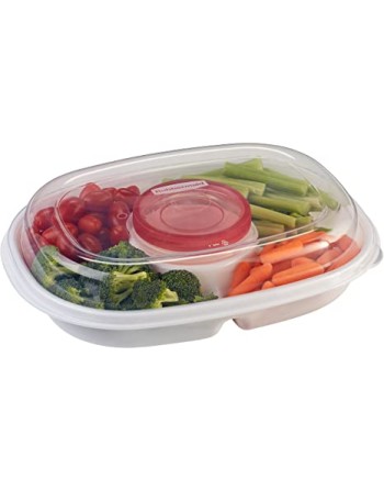 Rubbermaid Housewares, Twist & Seal Party Platter Tray, Case of 3 - [Cleaning Supplies Canada Discounts] - 1910335 - [DefendUse.