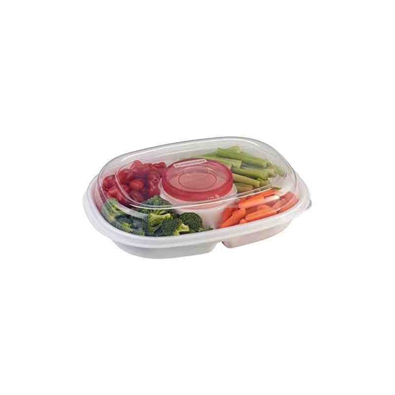 Rubbermaid Housewares, Twist & Seal Party Platter Tray, Case of 3 - [Cleaning Supplies Canada Discounts] - 1910335 - [DefendUse.