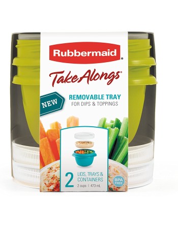 Rubbermaid Housewares, 2PK TNS 2 C 4CS  SNACK TO GO - ASTDA, Case of 4 - [Cleaning Supplies Canada Discounts] - 1967197 - [Defen