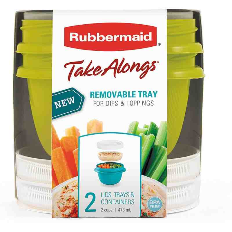 Rubbermaid Housewares, 2PK TNS 2 C 4CS  SNACK TO GO - ASTDA, Case of 4 - [Cleaning Supplies Canada Discounts] - 1967197 - [Defen