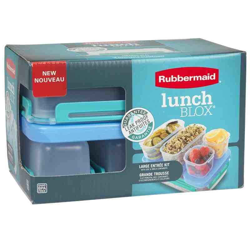 Rubbermaid Housewares, Kit Various Lunchbox Lrg ENTRE 12pc CA - RPBLU, Case of 4 - [Cleaning Supplies Canada Discounts] - 202514