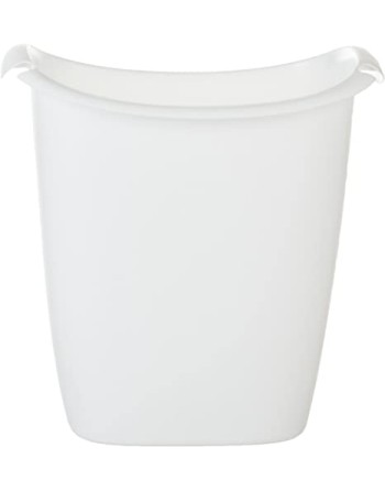 Rubbermaid Housewares, Recycle Bag Wastebasket 13.6L - White, Case of 8 - [Cleaning Supplies Canada Discounts] - 2385-00-WHT - [