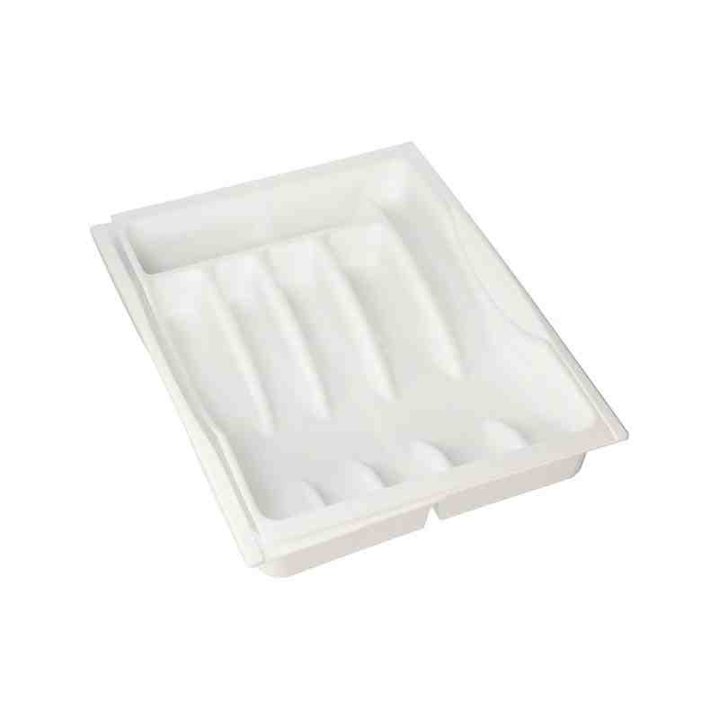 Rubbermaid Housewares, Adjustable Cutlery Tray - White, Case of 4 - [Cleaning Supplies Canada Discounts] - 2974-RD-WHT - [Defend