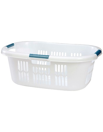 Rubbermaid Housewares, Soft Grip Hip Hugger Basket 35.2L - White, Case of 6 - [Cleaning Supplies Canada Discounts] - 4C52-00-WHT