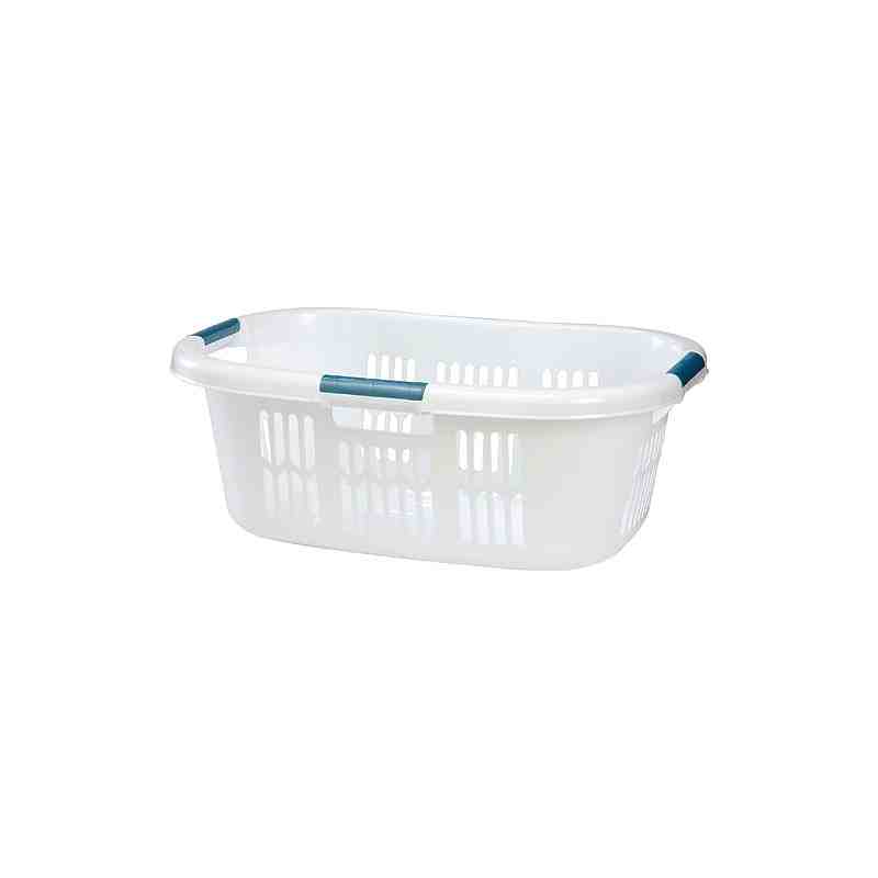 Rubbermaid Housewares, Soft Grip Hip Hugger Basket 35.2L - White, Case of 6 - [Cleaning Supplies Canada Discounts] - 4C52-00-WHT