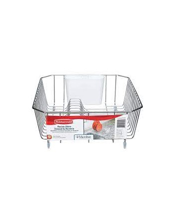 Rubbermaid Housewares, Small Dish Drainer - Chrome, Case of 6 - [Cleaning Supplies Canada Discounts] - 6008-CA-CHROM - [DefendUs