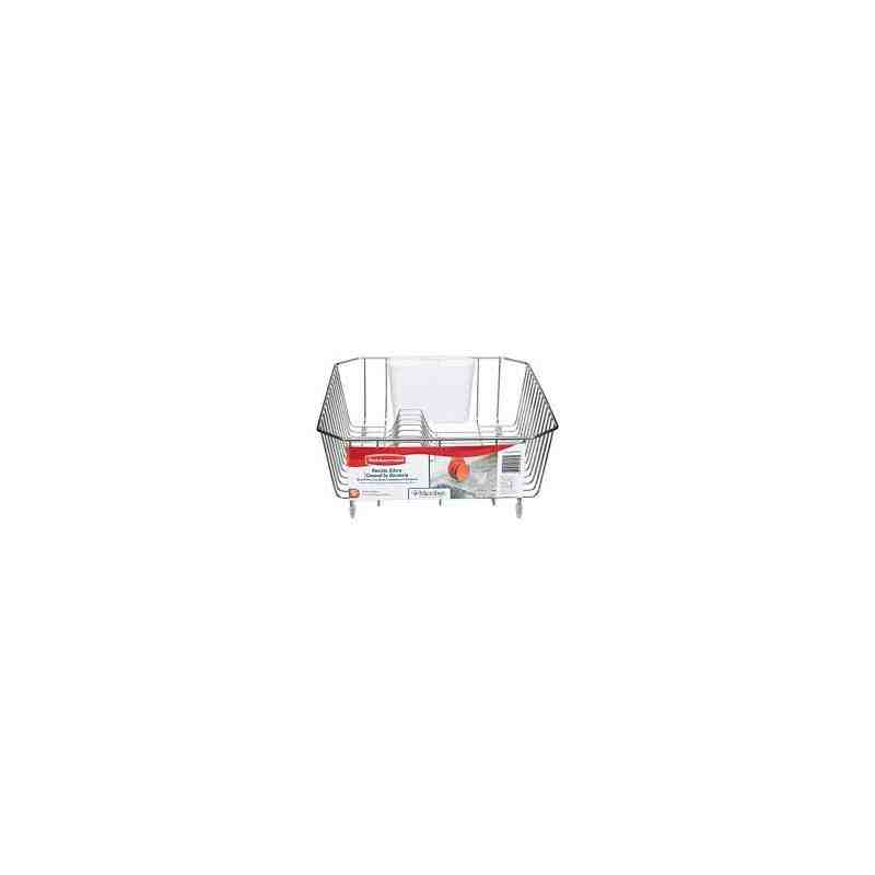 Rubbermaid Housewares, Small Dish Drainer - Chrome, Case of 6 - [Cleaning Supplies Canada Discounts] - 6008-CA-CHROM - [DefendUs