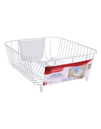 Rubbermaid Housewares, Small Dish Drainer - White, Case of 6 - [Cleaning Supplies Canada Discounts] - 6008-CA-WHT - [DefendUse.c