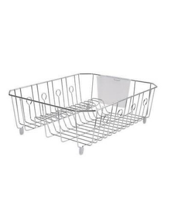 Rubbermaid Housewares, Large Dish Drainer - Chrome, Case of 6 - [Cleaning Supplies Canada Discounts] - 6032-CA-CHROM - [DefendUs