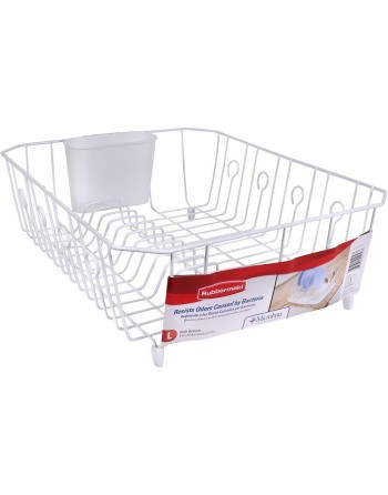 Rubbermaid Housewares, Large Dish Drainer - White, Case of 6 - [Cleaning Supplies Canada Discounts] - 6032-CA-WHT - [DefendUse.c