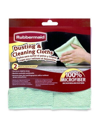 Rubbermaid Housewares, Microfibre Dustintg Cloths 2/pk, Case of 6 - [Cleaning Supplies Canada Discounts] - 6M01-06 - [DefendUse.