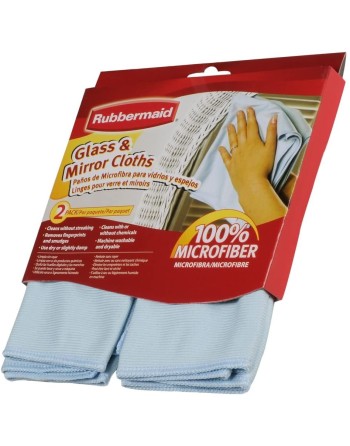 Rubbermaid Housewares, Microfibre Glass Cloths 2/pk, Case of 6 - [Cleaning Supplies Canada Discounts] - 6M02-06 - [DefendUse.com