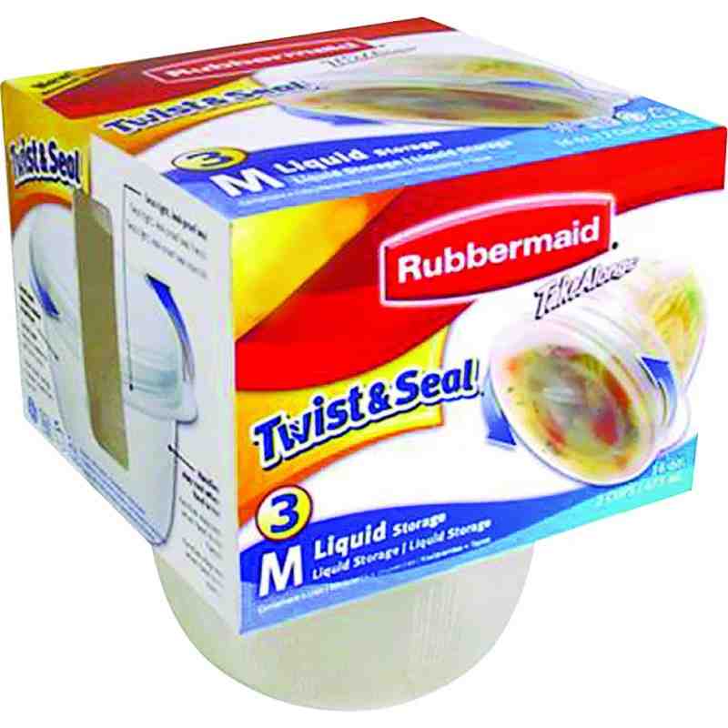 Rubbermaid Housewares, Take Alongs Twist & Seal Small 4pk - Clear/Red, Case of 8 - [Cleaning Supplies Canada Discounts] - 7J00-0