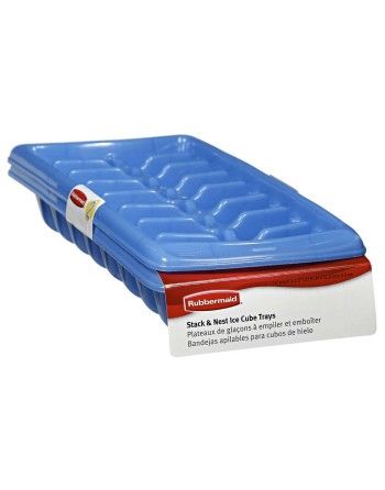 Rubbermaid Housewares, Ice Cube Tray 2/pc - Periwinkle Blue, Case of 8 - [Cleaning Supplies Canada Discounts] - 8365-RD-PERI - [