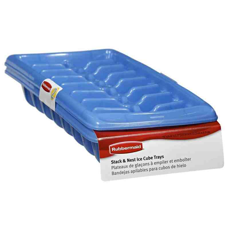 Rubbermaid Housewares, Ice Cube Tray 2/pc - Periwinkle Blue, Case of 8 - [Cleaning Supplies Canada Discounts] - 8365-RD-PERI - [