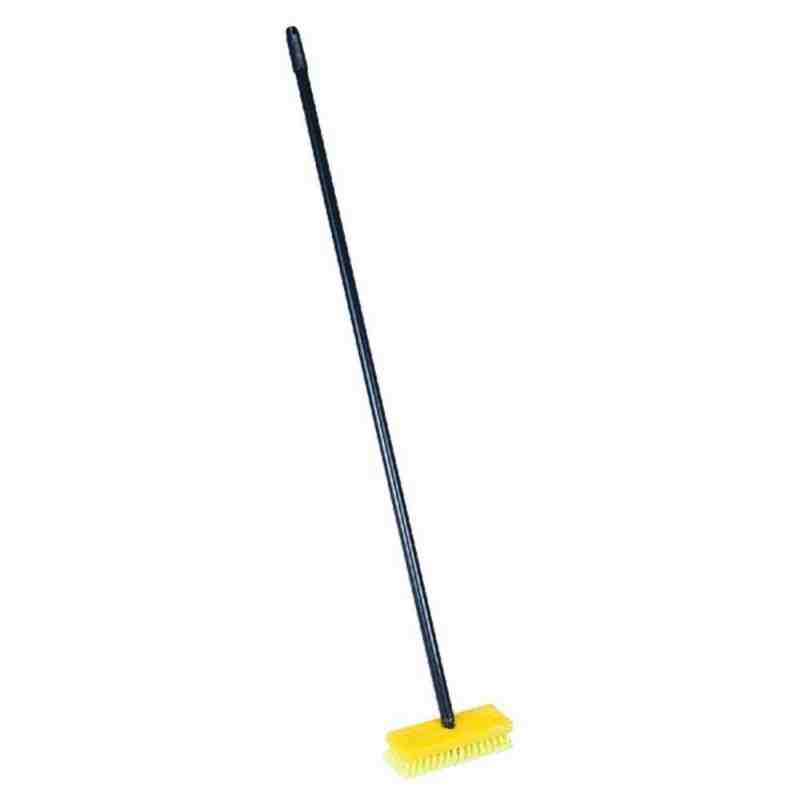 Rubbermaid Housewares, Floor Scrub 8" w/48"Handle - Yellow, Case of 4 - [Cleaning Supplies Canada Discounts] - G243-04 - [Defend