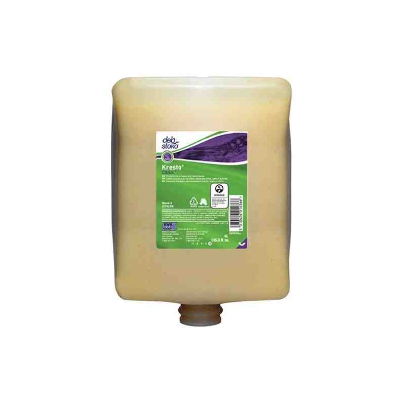 DEB CIT4LTR Kresto Citrus Hand Cleanser, Cream, 4 L, Scented, Plastic Cartridge - [DefendUse.com] - CIT4LTR - Kresto®