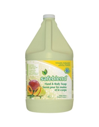 SAFEBLEND HLMPG04 Hand & Body Soap Net Volume: 4 L Fragrance: Mango Papaya - [DefendUse.com] - HLMPG04 - Safeblend™ 