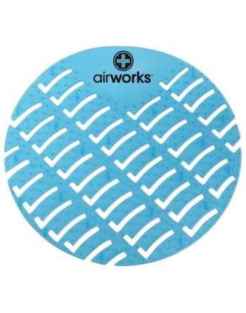 HOSPECO AWUS001BX Airworks EVA Urinal Screen 10/pk - Eucalyptus - Lt Blue,Case: 10 - [DefendUse.com] - AWUS001BX - Toilet & Urin