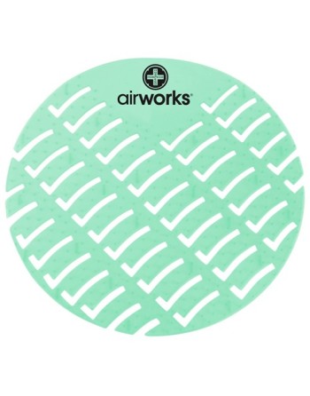 HOSPECO AWUS002BX Airworks EVA Urinal Screen 10/pk - Herb Mint - Lt Green,Case: 10 - [DefendUse.com] - AWUS002BX - Toilet & Urin