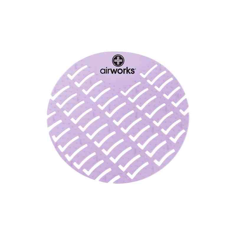 HOSPECO AWUS008BX Airworks EVA Urinal Screen 10/pk - Cotton - Lt. Purple,Case: 10 - [DefendUse.com] - AWUS008BX - Toilet & Urina