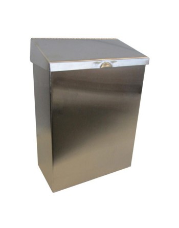 HOSPECO ND1E Sanitary Napkin Receptacle, Stainless Steel, Case: 1 - [DefendUse.com] - ND1E - Sanitary Napkin Receptacle