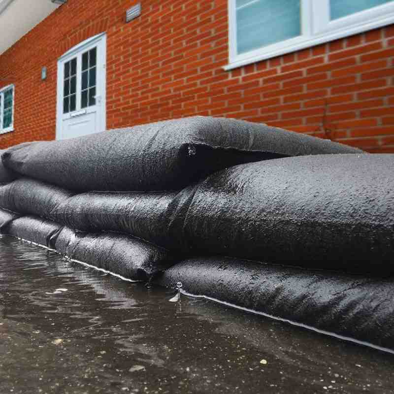 Water Activated Flood Barrier Bags, Sand Bags 22" x 15" x 0.25", 10/PK - 1