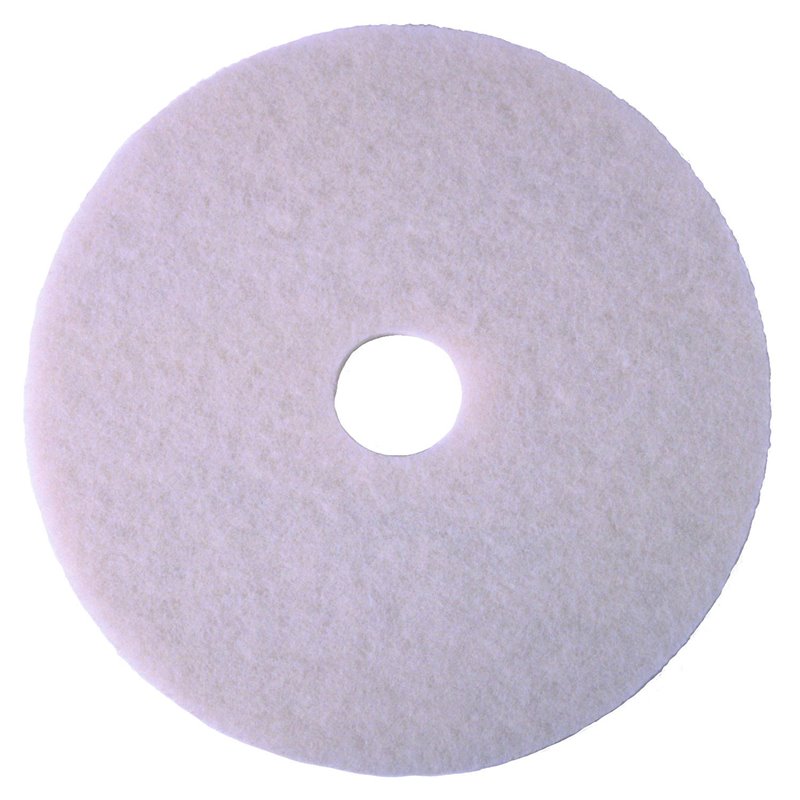 Floor Pad - White PLG Polishing Pad 18" 5/cs[F-4100PLG-WHT-18],5/CS, Price Per Case