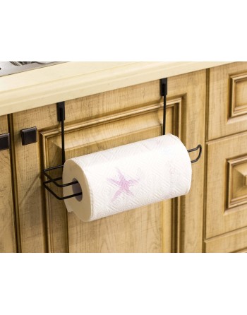 Over The Cabinet Paper Towel Holder, Black - 2