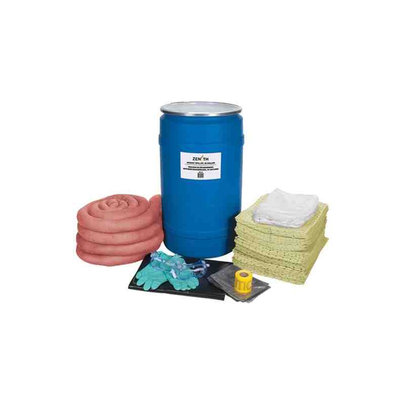 Spill Kit, Hazmat, Drum, 30 US gal. Absorbancy - [Cleaning Supplies Canada Discounts] - J276 - [DefendUse.com]