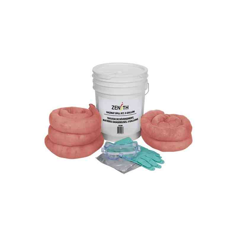 Spill Kit, Hazmat, Pail, 5 US gal. Absorbancy - [Cleaning Supplies Canada Discounts] - J286 - [DefendUse.com]