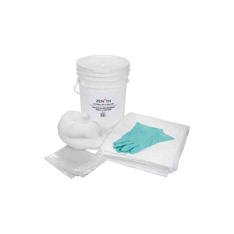 Spill Kit, Oil Only, Pail, 5 US gal. Absorbancy - [Cleaning Supplies Canada Discounts] - I161 - [DefendUse.com]