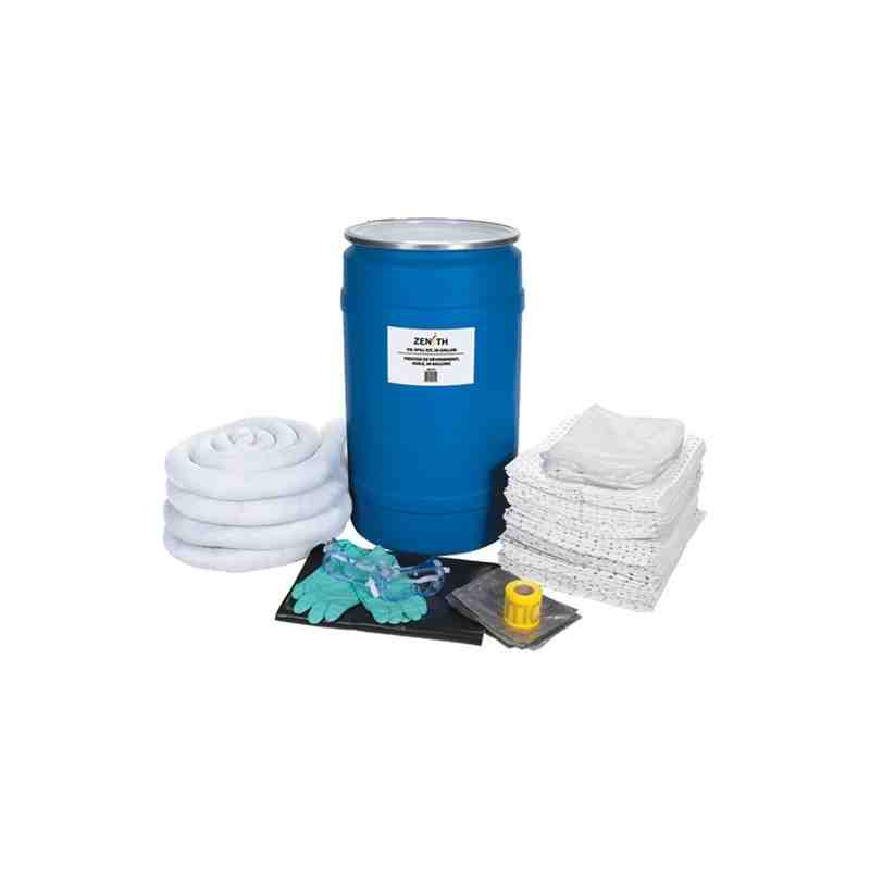 Spill Kit, Oil Only, Drum, 30 US gal. Absorbancy - [Cleaning Supplies Canada Discounts] - J275 - [DefendUse.com]