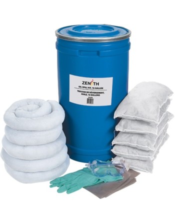 Spill Kit, Oil Only, Pail, 16 US gal. Absorbancy - [Cleaning Supplies Canada Discounts] - J278 - [DefendUse.com]